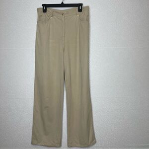 𝅺st John Sport High Waist Wide Leg Khaki Jeans 12